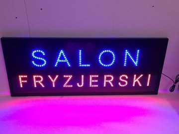 Reklama SALON FRYZJERSKI 100x40 cm Zewnętrzna LED