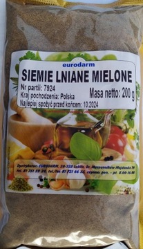 siemię lniane mielone 200 g eurodarm