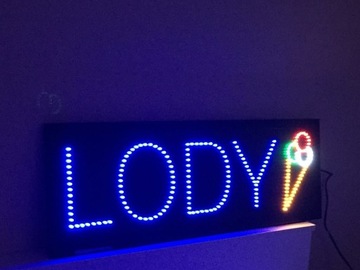 Reklama LODY LED 90x30 cm Szyld diodowy zewnętrzny