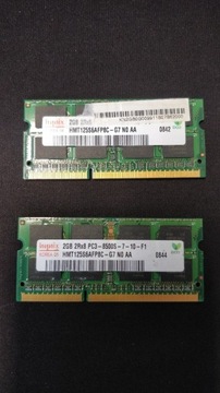 Pamięć RAM laptop - HYNIX 2GB PC3-8500s-7-10-F1