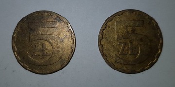 MONETA, POLSKA, 5 ZŁOTYCH, 1987