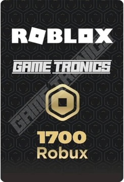 ROBLOX KOD DOŁADOWUJĄCY 1700 ROBUX WYSYŁKA 5MIN