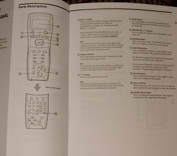 Pilot RM-LJ304 SONY, instrukcja 