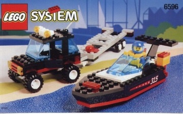 LEGO TOWN 6596 z 1995 r. auto z motorówką 