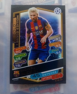Match attax GOLD limited edition Lionel Messi