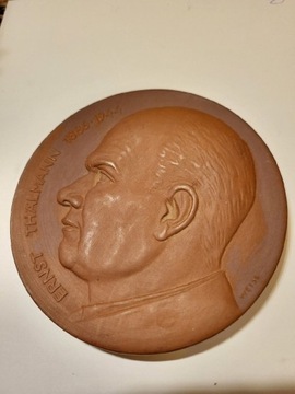Porcelanowy medal Ernest Thalman 1886 1944 Miśnia