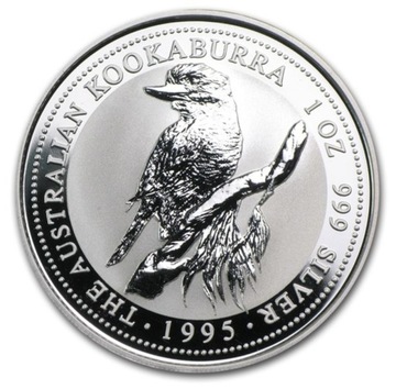 KOOKABURRA 1995 AUSTRALIA 1$ 1oz. srebro 999