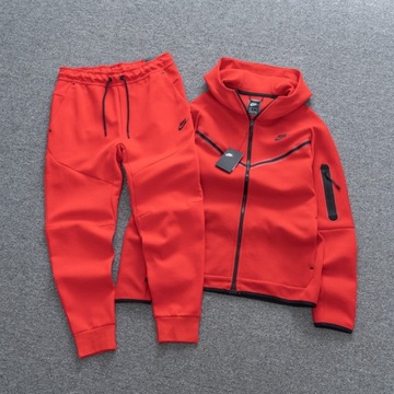 Dres nike Tech Fleece czerwony rozmiar M komplet