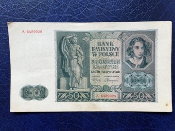 50 złotych 1941 ser. A