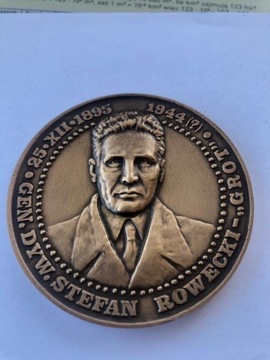 Medal gen.dyw. Stefan Rowecki - ,,GROT" 1990r.-TWO