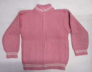 Sweter rozpinany 134-140 różowy