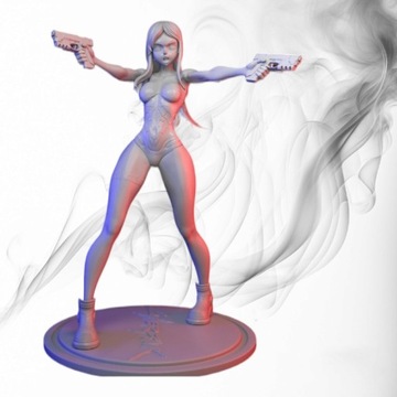 Figurka druk 3D żywica " Cyberpunk - Rebecca "- 120 mm