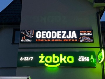 Kaseton szyld reklamowy świetlny Led dibond 250x70