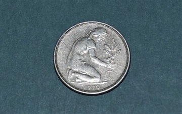 50 Pfenning 1970r Moneta Starocia