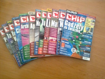 miesięcznik CHIP, kompletny rocznik 2005 + CD/DVD