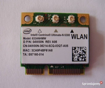 Karta WiFi INTEL 633ANHMW Dell W400N.