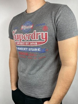 T-shirt SuperDry - Kolor: Szary (Rozmiar L)