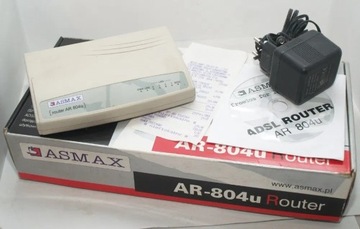 Ruter ASMAX 804u z modemem - kompletny jak nowy !