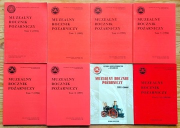 Muzealny rocznik pożarniczy 8 tomów 1991-2004