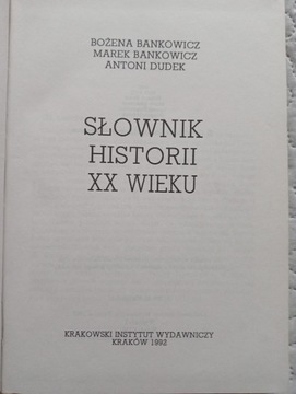 Słownik historii XX wieku