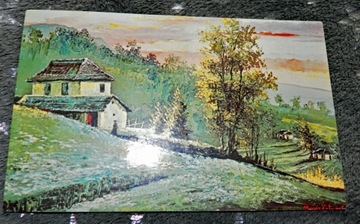 Pocztówka z obrazem Morrisa Katza  1968 USA