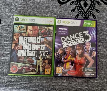 GTA 4 i  Kinect dance central 3 Xbox 360