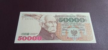Banknot PRL 50000 zł rok 1993 Seria P