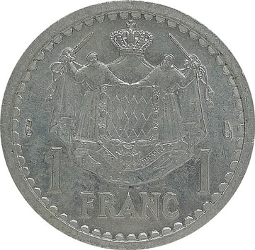 Monako 1 franc 1943, KM#120
