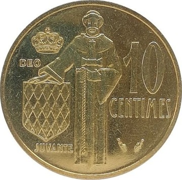 Monako 10 centimes 1982, KM#142