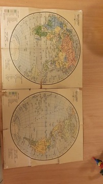 Stare mapy polityczne świata 1955r. E.Romer