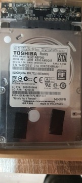 Dysk przenośny  USB 3.0 tanio 500gb Toshiba