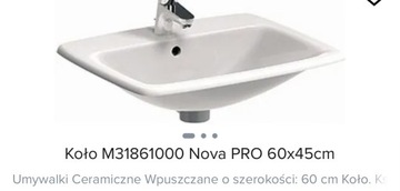 Koło umywalka NOVA PRO 60x45cm  