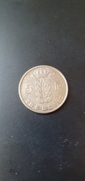 Belgia 5 franków 1976 rok / E