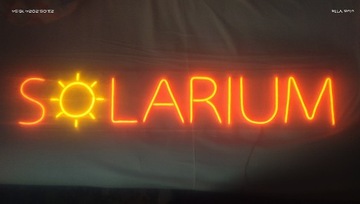 SOLARIUM neon LED reklama wewnętrzna