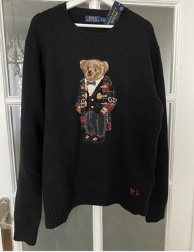 Polo Ralph Lauren sweter z misiem roz L