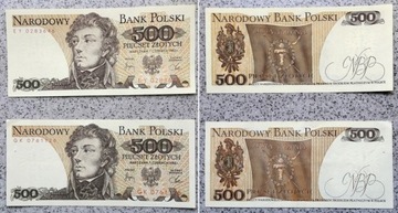 Banknoty 500zł PRL