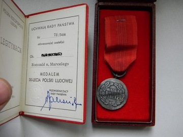 Medal 30 lecia Polski Ludowej 