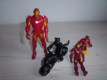 Figurki czarna pantera iron man flash marvel