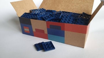 LEGO pudełko klocków: płytka niebieska 3x3 11212