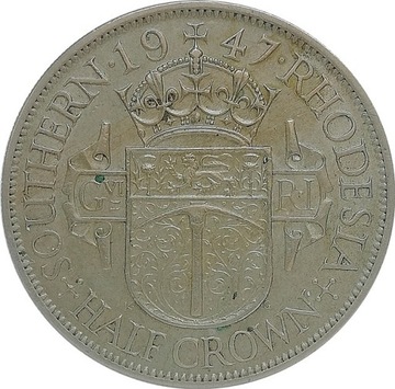 Rodezja Południowa 1/2 crown 1947, KM#15b