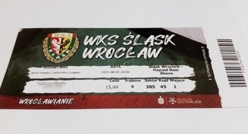 bilet ŚLĄSK Wrocław - HAPOEL Beer Sheva 05.08.2021