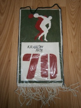 Proporczyk sportowy AZS Kraków 1978