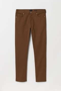 H&M spodnie męskie brązowe slim roz. 33
