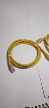 Kabel skrętka UTP RJ45 2x sieciowy kolor Żółty 1M
