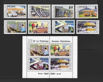 2503-06 2567-70 bl 113 Dzień znaczka 1979 1980