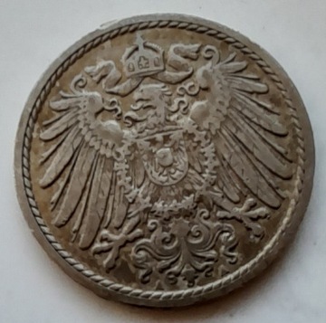 Niemcy Cesarstwo Niemieckie 5 fenigów, 1897 A
