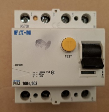 Wyłącznik różnicowoprądowy Eaton 230 V IP20 100 A