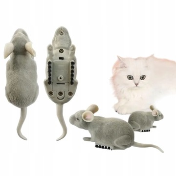Zabawka interaktywna Mysz dla Kota Elektryczna Pluszowa Uciekająca Mysz