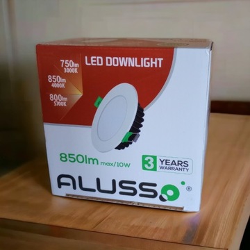 LED ALUSSO CZARNA OPRAWA SUFITOWA 