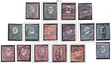 Plebiscyt Górny Śląsk Fi 1-9 seria 9 znaczków stemplowanych